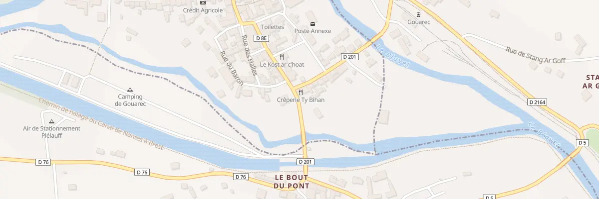 Plan du 2 Rue de la Gare à Gouarec