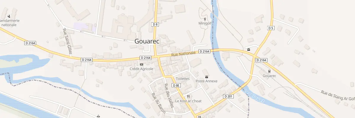 Plan du 6 Rue Nationale à Gouarec