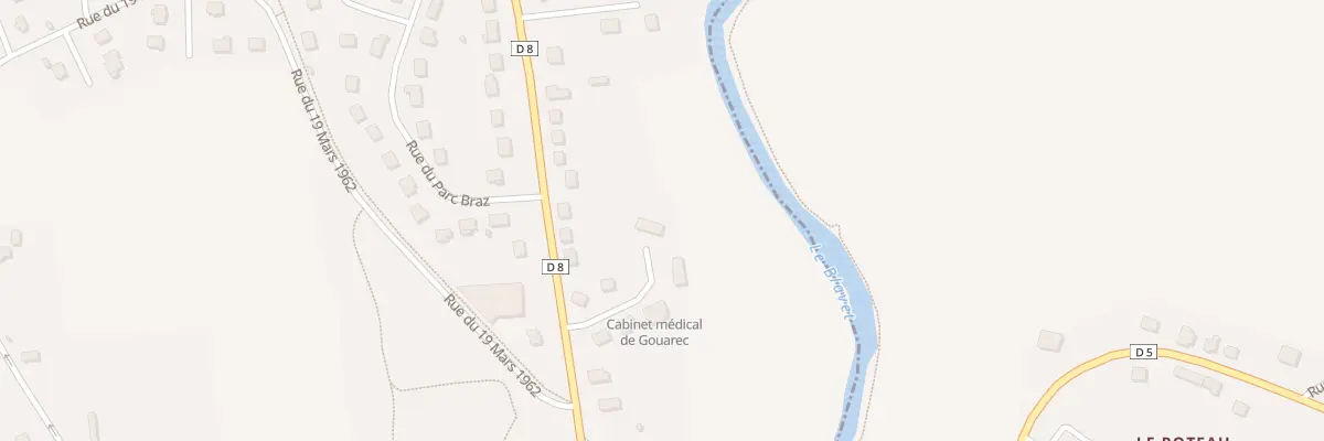 Plan du 5 Pl Docteur Laennec à Gouarec
