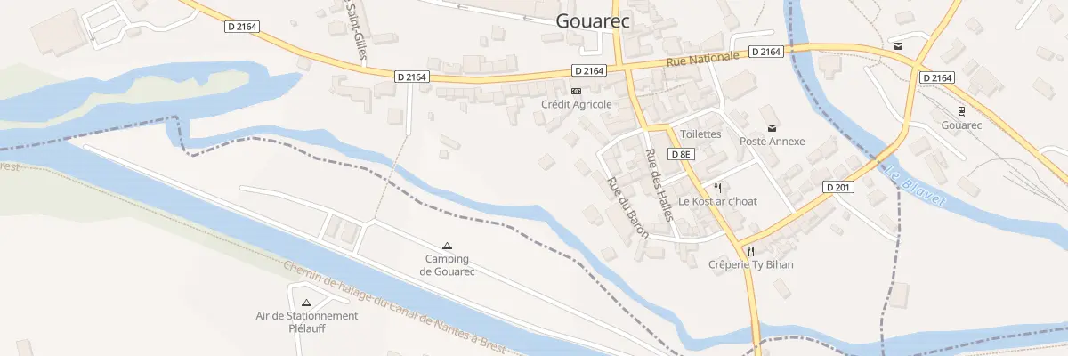 Plan du 10 Rue du Baron à Gouarec