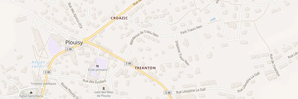 Plan du 2B Res de Traou Nen à Plouisy