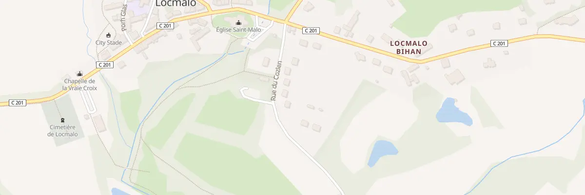 Plan du 10 Rue du Cozlen à Locmalo