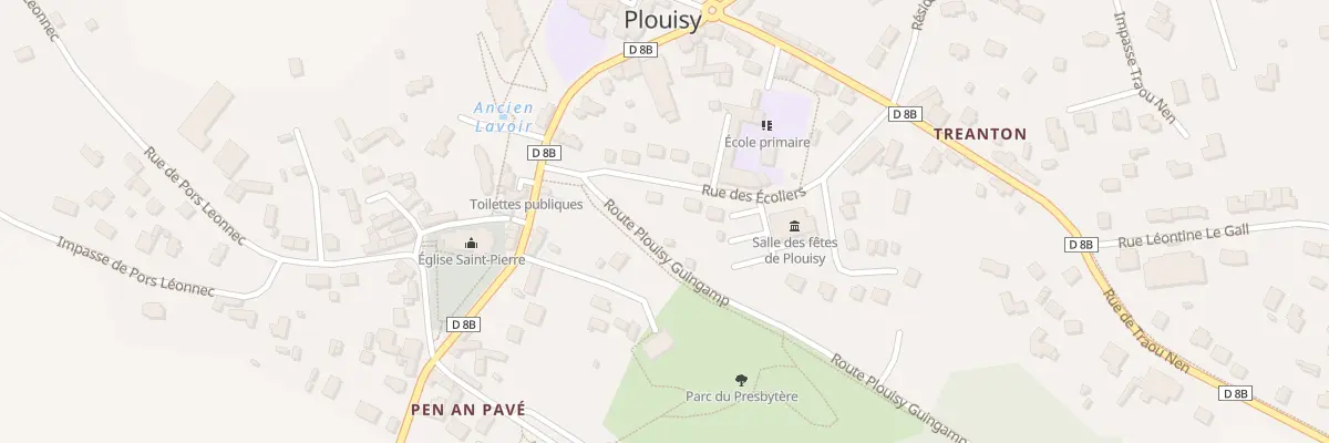 Plan du 2 Rue des Ecoliers à Plouisy