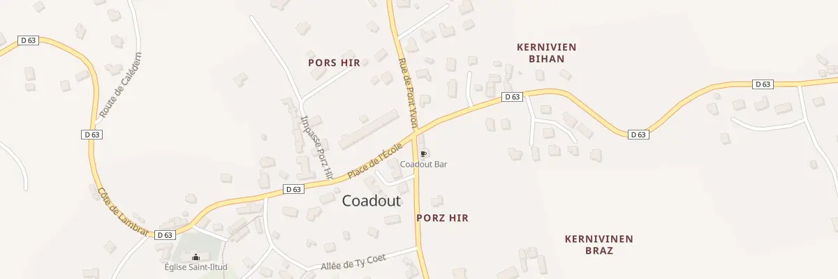 Plan du 1 Pl de l’Ecole à Coadout