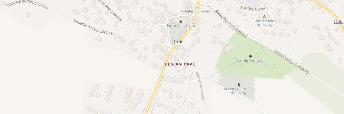 Plan du 5028 Rue de Traou Bourg à Plouisy