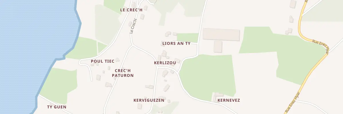 Plan du 12 Ker Lizou à Kerbors