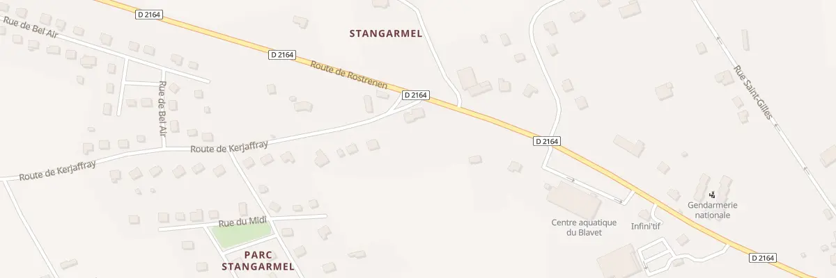 Plan du 1 Rte Kerjaffray à Gouarec