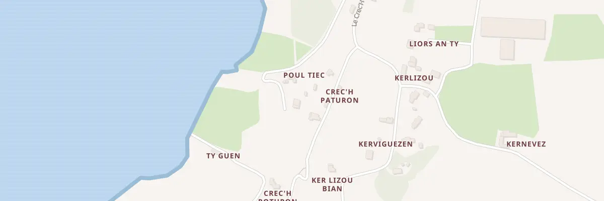 Plan du 4 Poul Tiec à Kerbors