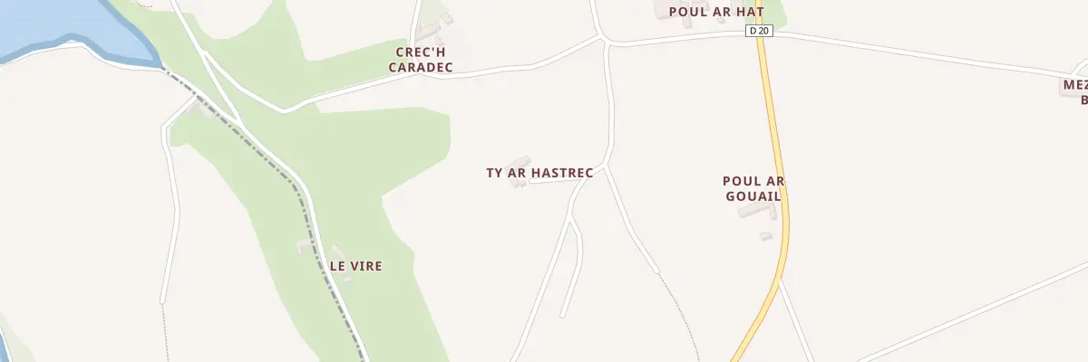 Plan de Ty ar Hastrec à Kerbors
