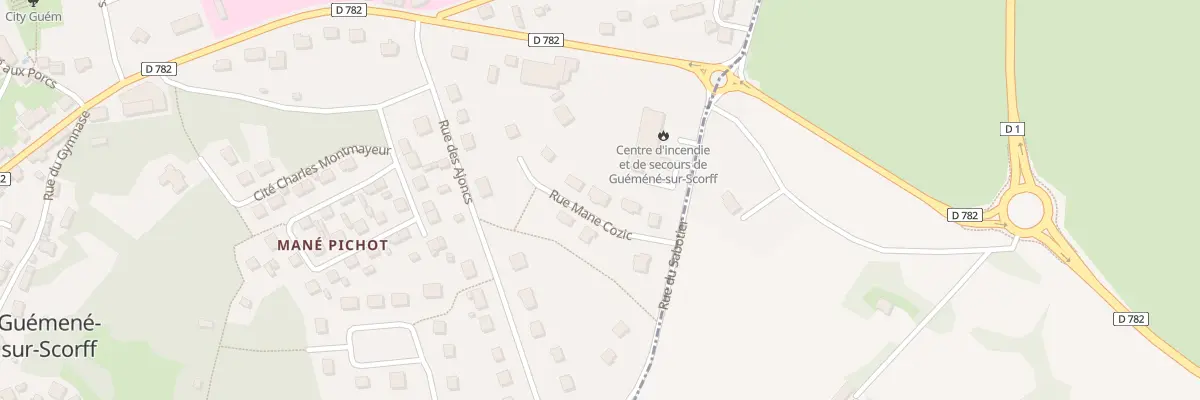 Plan du 10 Rue Mané Cozic à Guémené-sur-Scorff