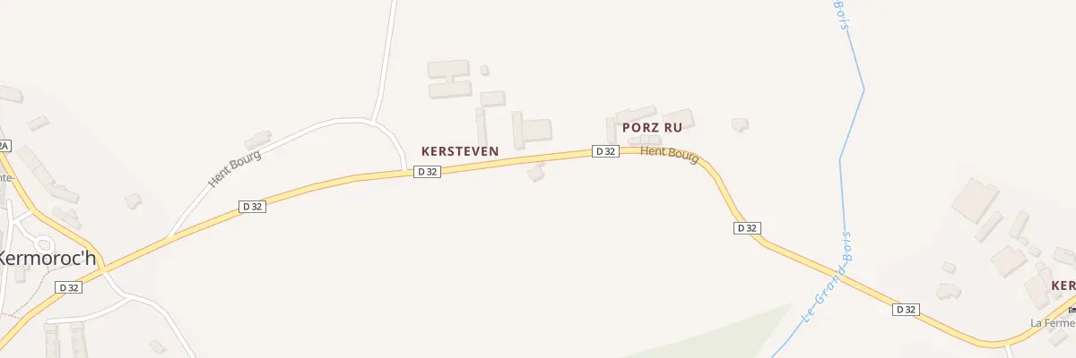 Plan du 4 Hent Bourg à Kermoroc’h
