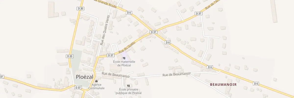 Plan du 10 Rue du Goelo à Ploëzal