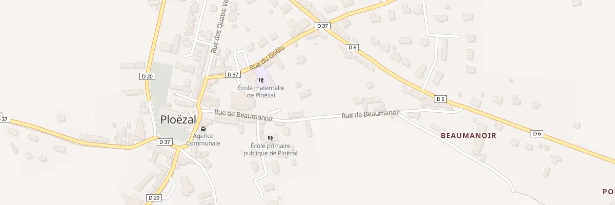 Plan du 5 Rue de Beaumanoir à Ploëzal