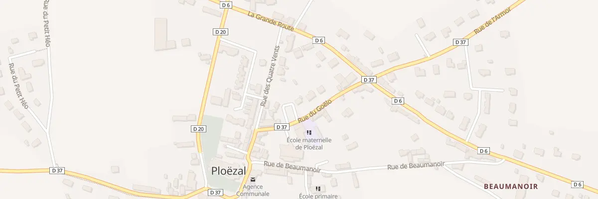 Plan du 7 Rue du Goelo à Ploëzal