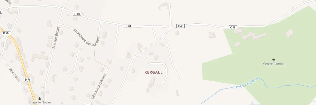 Plan du 10 Kergall à Plélauff