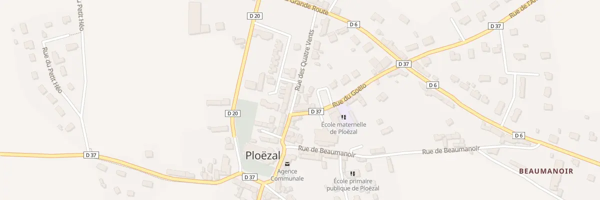 Plan du 6 Rue des Quatre Vents à Ploëzal