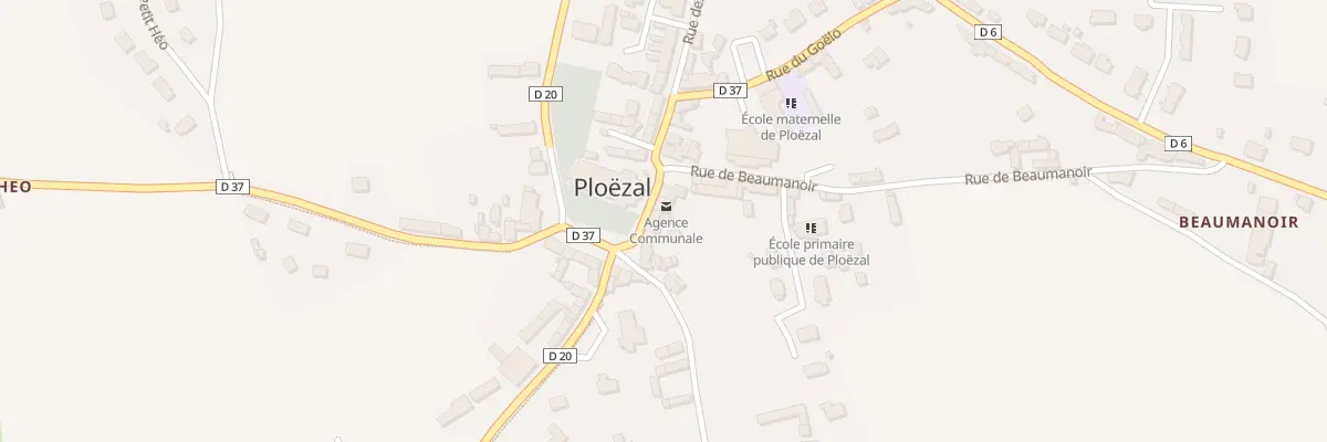 Plan du 2 Pl de l’Eglise à Ploëzal