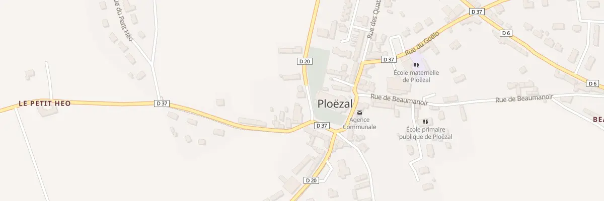 Plan du 1 Rue du Presbytere à Ploëzal