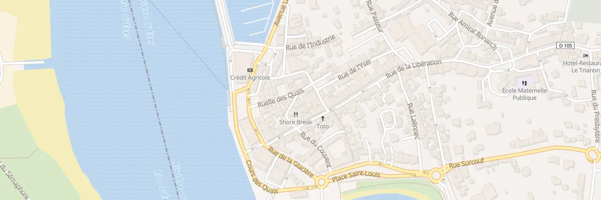 Plan du 5 Rue du Cinema à Étel