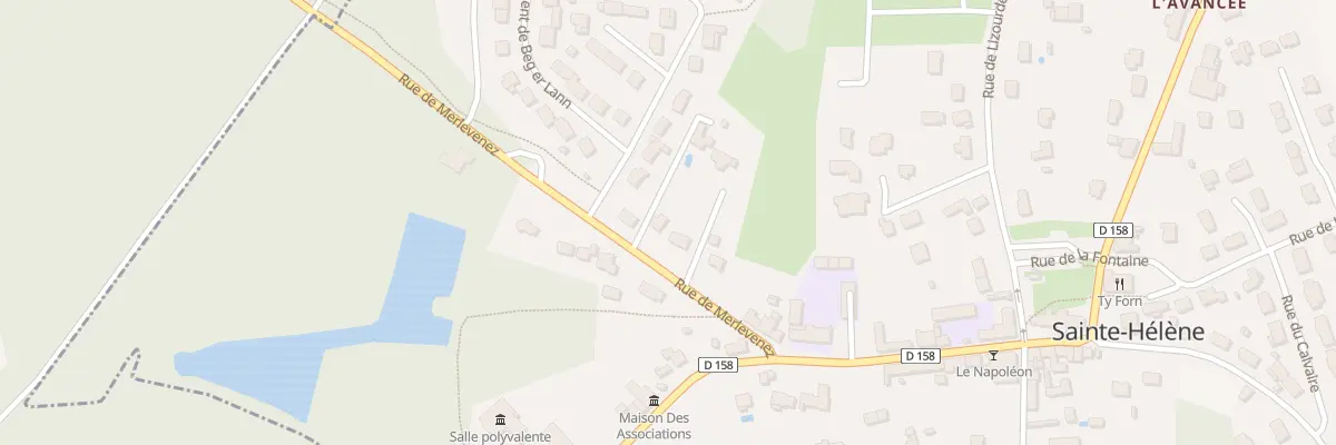 Plan du 12 Rue de Merlevenez à Sainte-Hélène