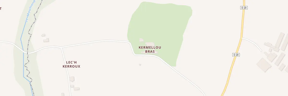 Plan du 2 Kermellou Bras à Ploëzal