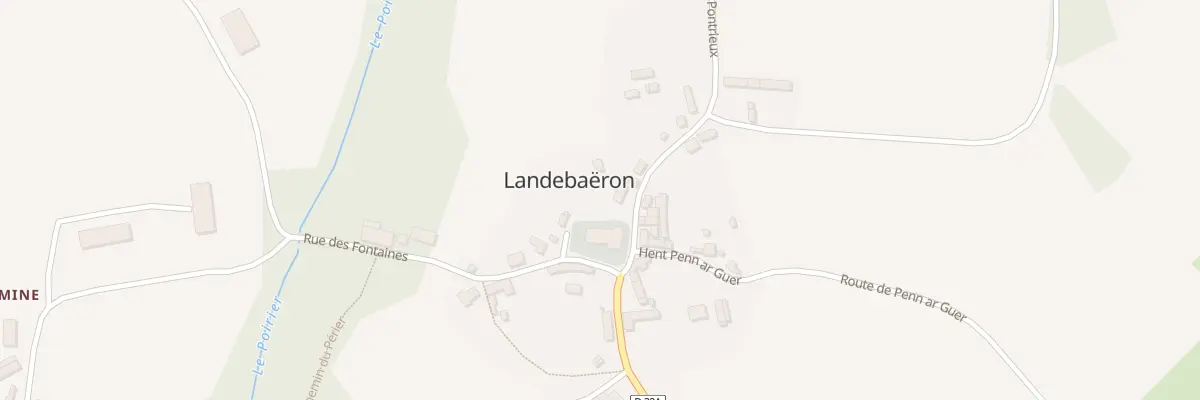 Plan du 8 Hent Skol à Landebaëron