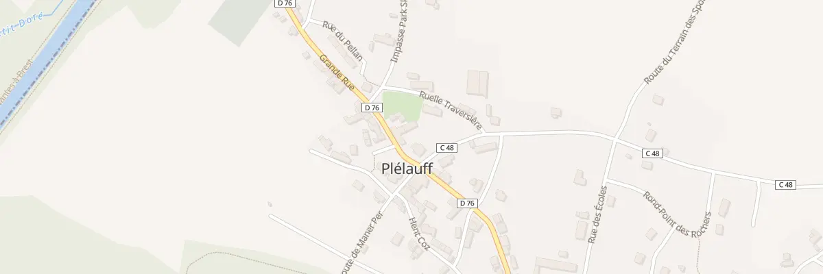 Plan du 1 Pors Braz à Plélauff