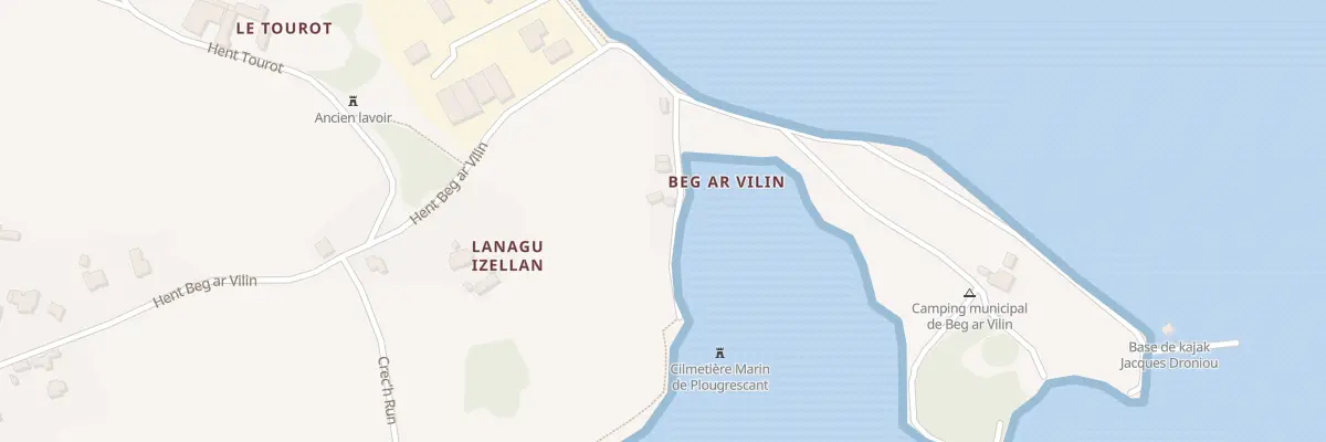Plan du 50 Hent Beg Vilin à Plougrescant