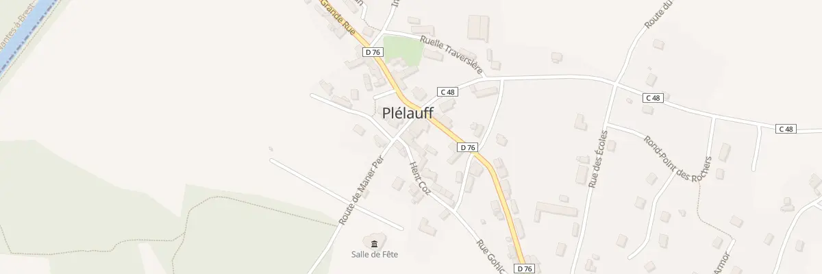 Plan du 1 Pl de l’Eglise à Plélauff