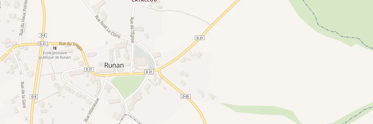 Plan du 1 Rte de Pontrieux à Runan