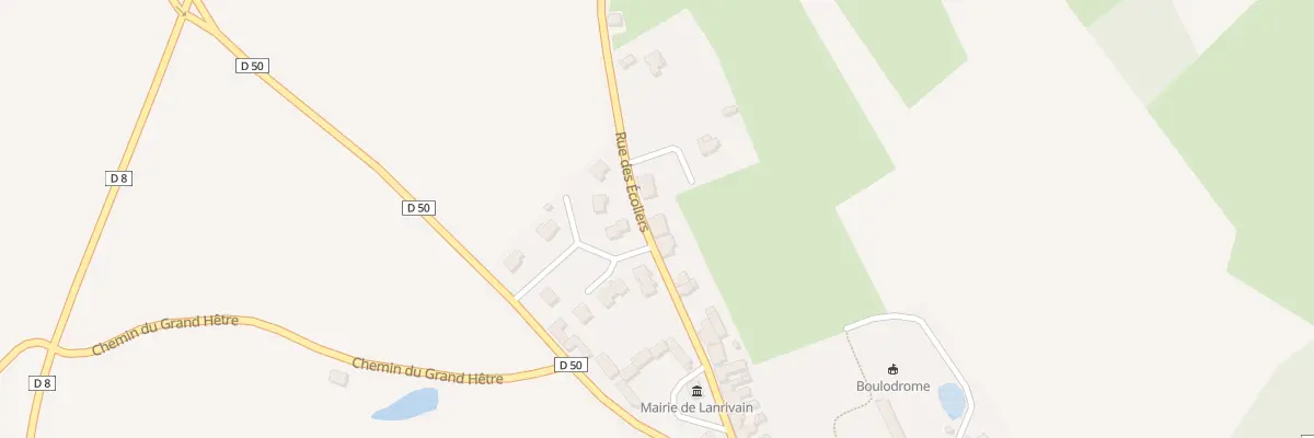 Plan du 8 Rue des Ecoliers à Lanrivain