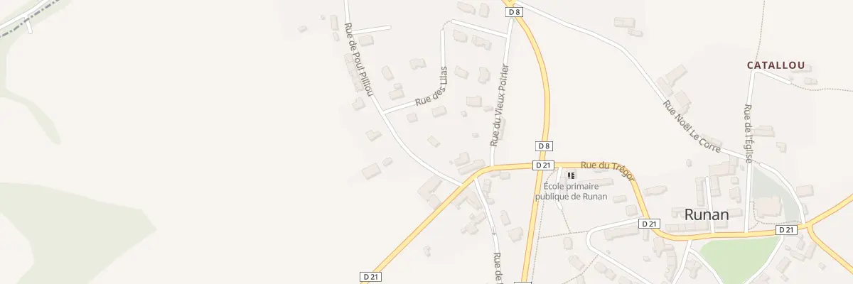 Plan du 5812 Rue de Poul Pilliou à Runan