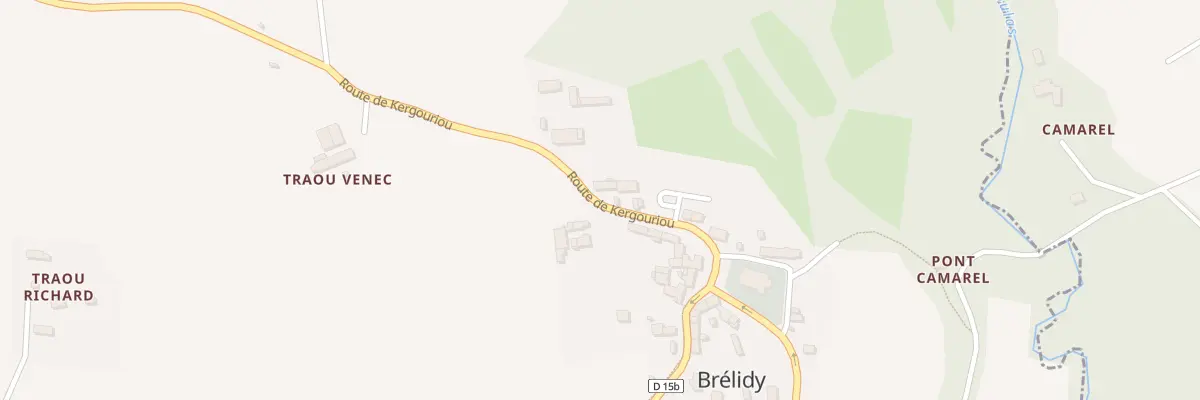 Plan du 3 Rte de Kergouriou à Brélidy