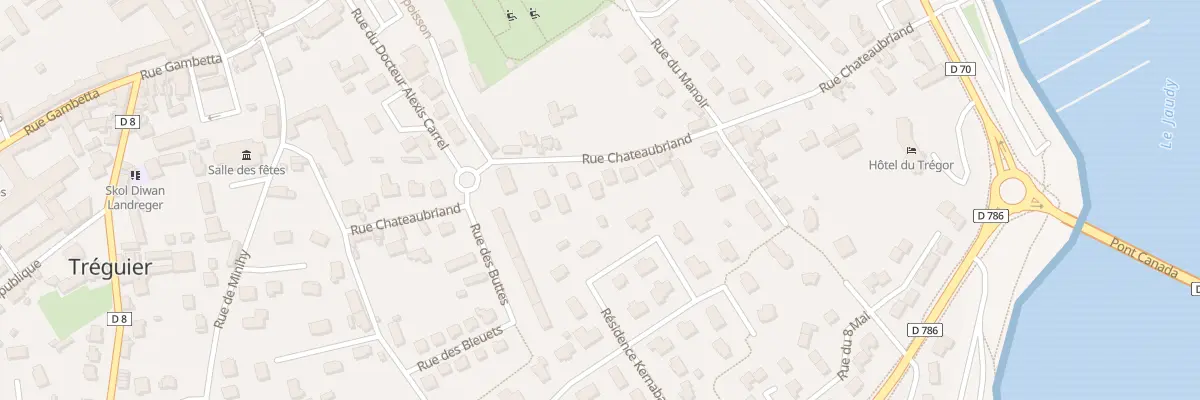 Plan du 22 Rue Chateaubriand à Tréguier