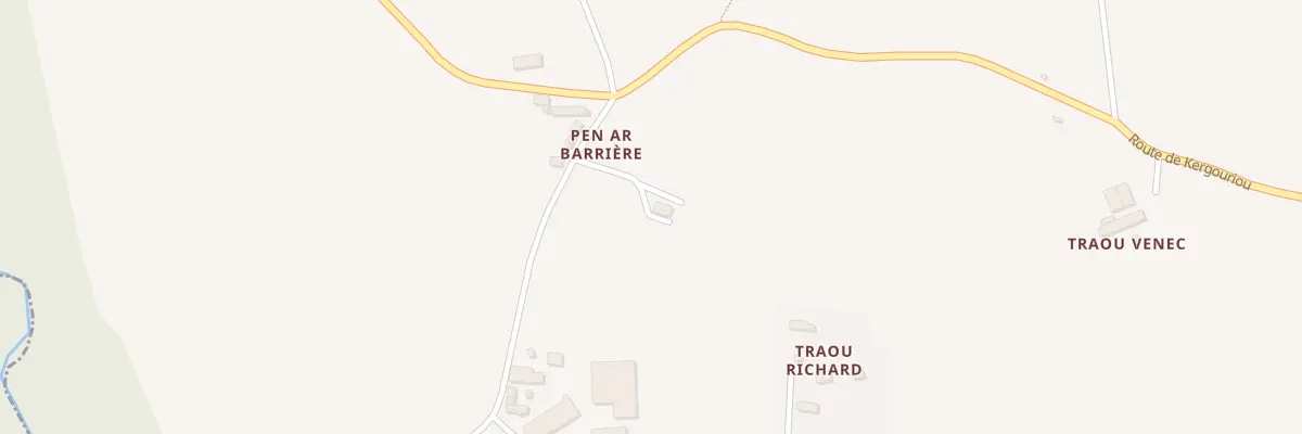 Plan du 2 Pen An Barriere à Brélidy