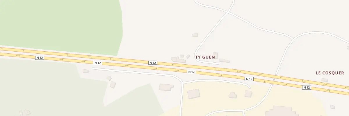 Plan du 1 Ty Guen à Tréglamus