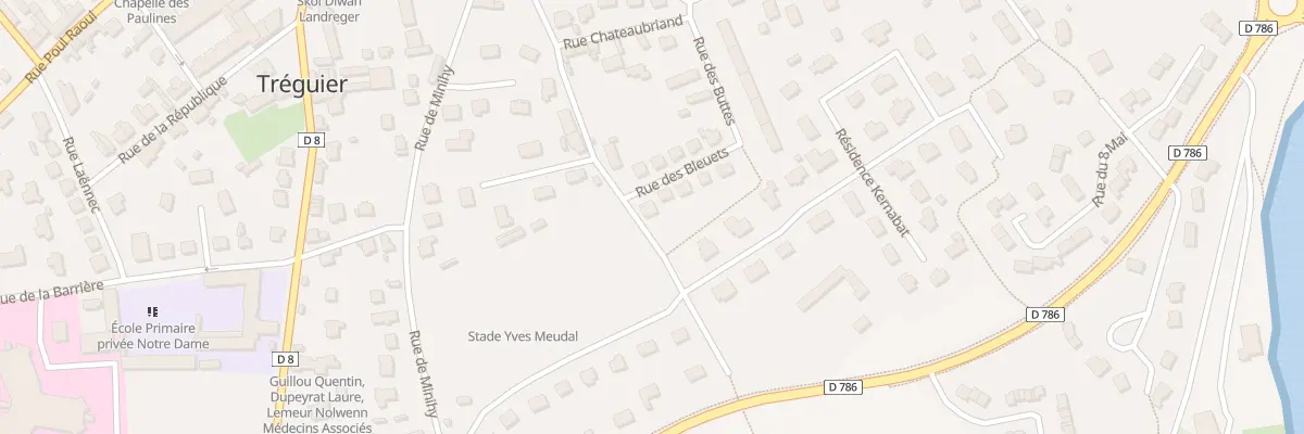 Plan du 9 Rue des Bleuets à Tréguier