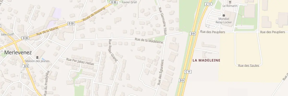 Plan du 16 Rue de la Madeleine à Merlevenez