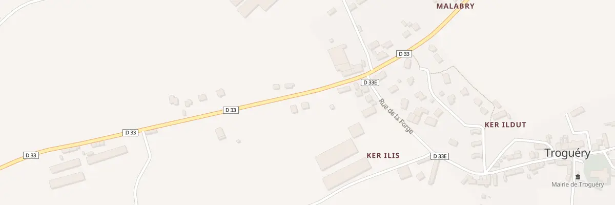 Plan du 1 Rte de Krech Gwenn à Troguéry