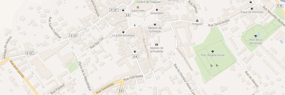 Plan du 12 Rue Saint-yves à Tréguier
