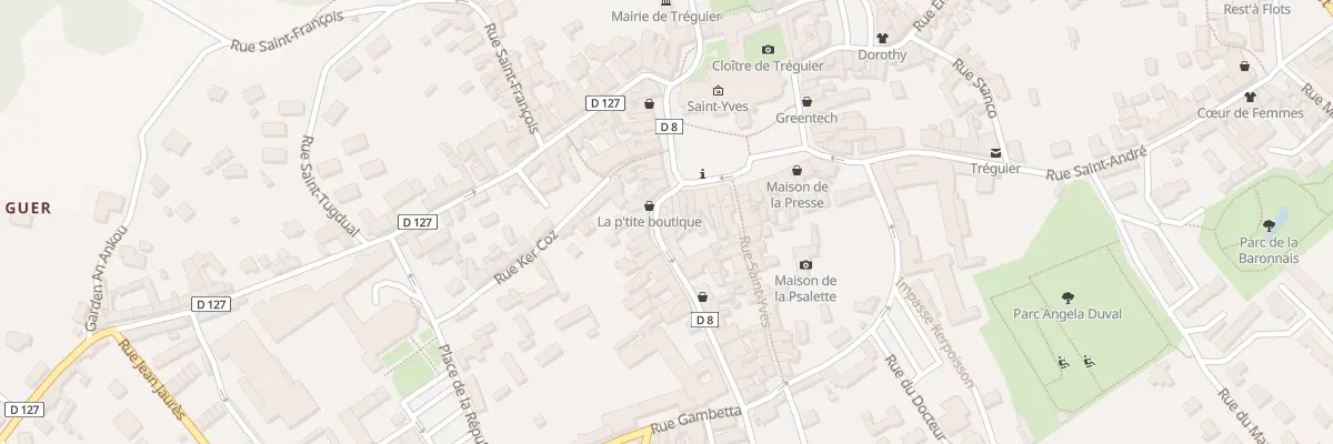 Plan du 1B Rue de la Chalotais à Tréguier