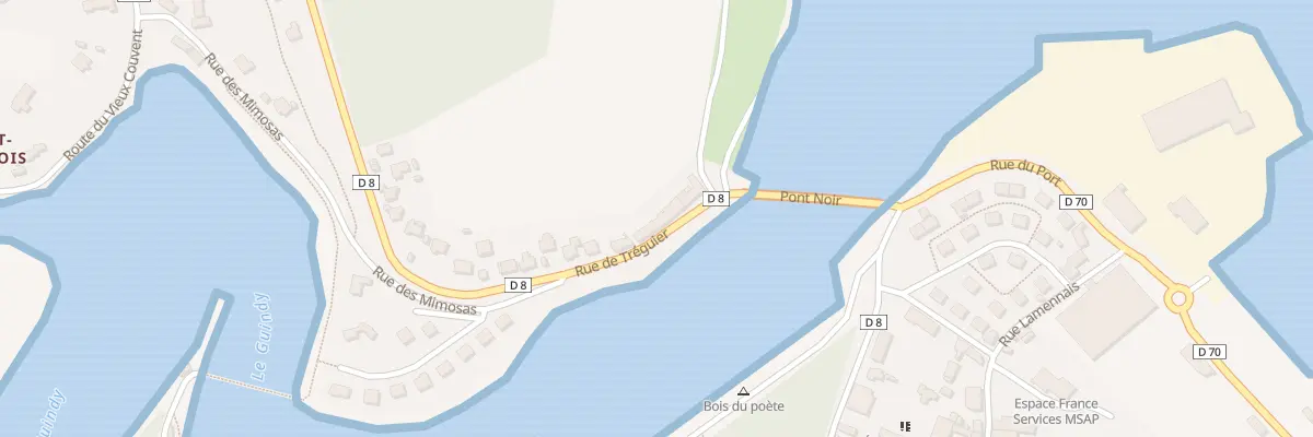 Plan de la Rue de Tréguier à Plouguiel