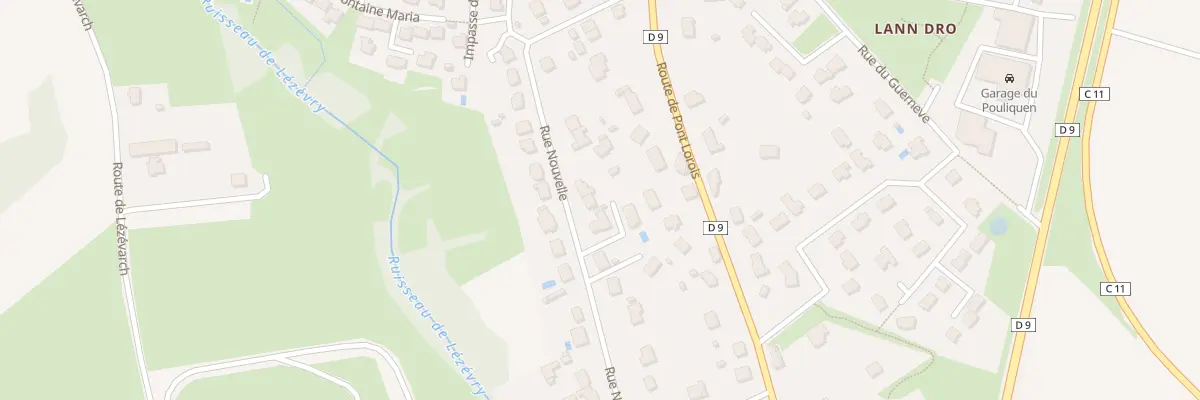 Plan du 11 Rue Nouvelle à Merlevenez