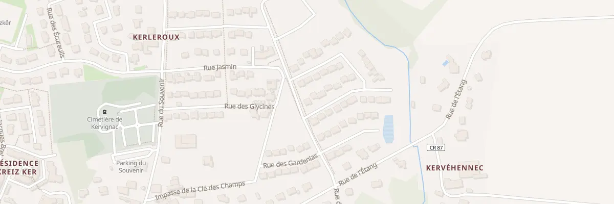Plan du 1 Rue des Seringats à Kervignac