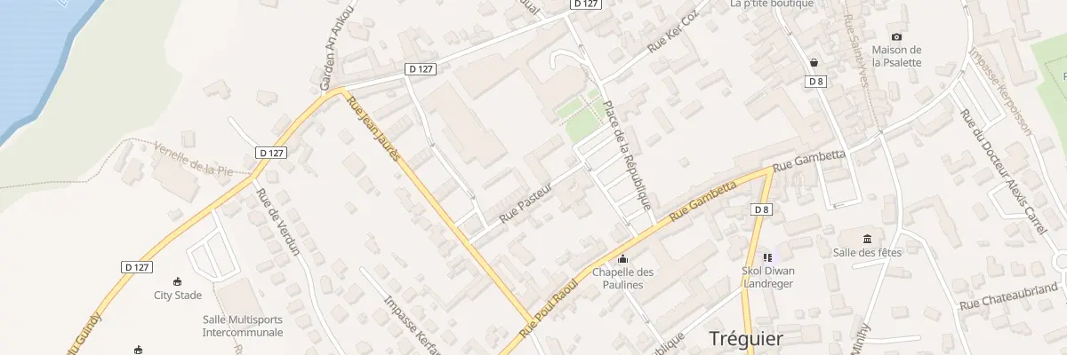 Plan du 5 Rue Pasteur à Tréguier