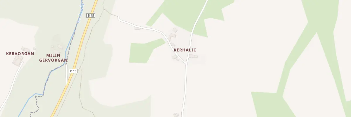 Plan du 1 Kerhalic à Brélidy