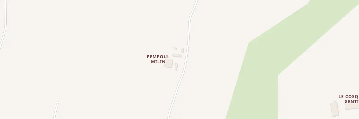 Plan du 1 Pen Poul Milin à Kerien
