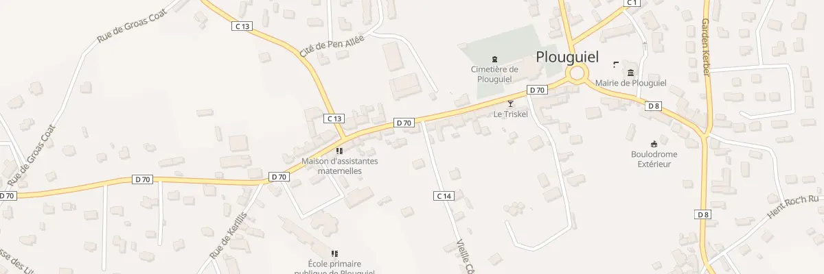 Plan du 25 Rue des Ecoles à Plouguiel