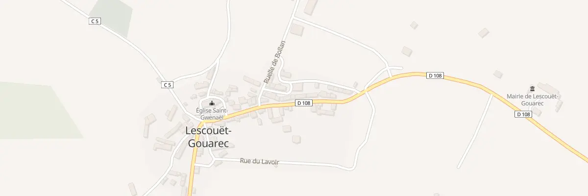 Plan du 20 Grande Rue à Lescouët-Gouarec