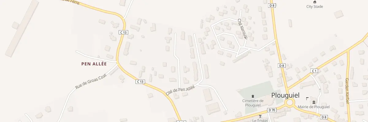 Plan du 2 Res Les Coteaux du Priel à Plouguiel